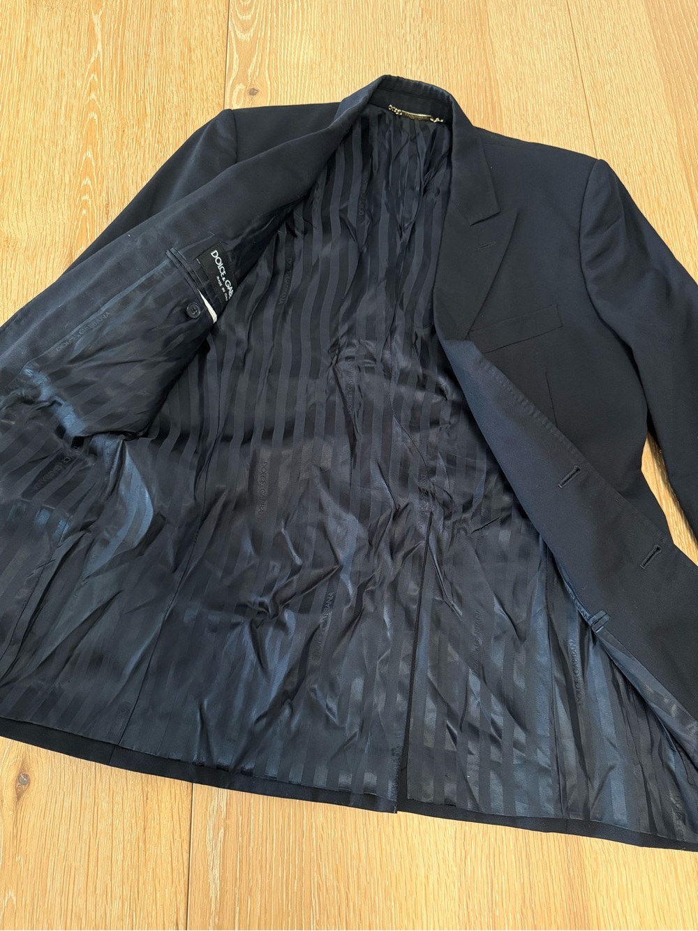 Dolce Gabbana Vintage 2007 Wool Blazer Boyfriend oversized Black IT 46 Us 38 - Picture 4 of 15